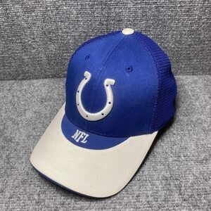 Indianapolis Colts Hat Cap Snap Back Mens Blue White NFL Football Trucker Mesh